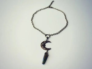 Moon Quartz Choker Crystal Necklace Hippie