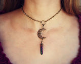 Moon Quartz Choker Crystal Necklace Hippie