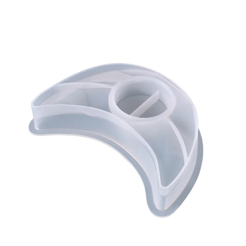 Moon-shaped Candle Holder Silicone Mold