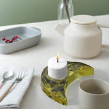 Moon-shaped Resin Candle Holder Silicone Mold for Epoxy DIY Family Decor