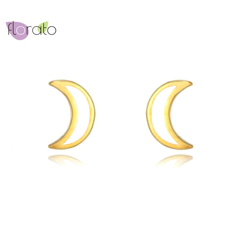 Moon Star Heart Enamel Earrings 925 Sterling Silver Stud Earrings