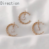 Moon Water Drop Zircon Pendant DIY Necklace Material