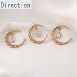 Moon Water Drop Zircon Pendant DIY Necklace Material