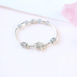 Moonlight Crystal Bracelet with David Star Pendant Charm