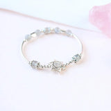 Moonlight Crystal Bracelet with David Star Pendant Charm