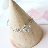 Moonlight Crystal Bracelet with David Star Pendant Charm