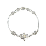 Moonlight Crystal Bracelet with David Star Pendant Charm