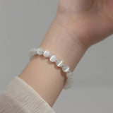 Moonlight Opal Bells 925 Silver Bracelet CZ Fine Jewelry