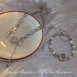 Moonlight Zircon Cross Tassel Necklace Hip-hop Unique Accessories