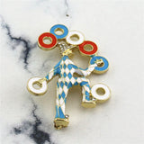 Moonlit Circus Clown Balloon Brooch