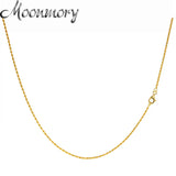 925 Silver Water Wave Chain Necklace 24K Plated
