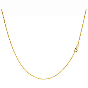 925 Silver Water Wave Chain Necklace 24K Plated