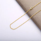 925 Silver Water Wave Chain Necklace 24K Plated