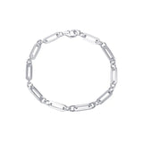 925 Silver Big Chain Bracelet Unisex Paperclip Large Bracelet