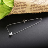 925 Silver Big Crystal Fine Chain Bracelet Women Zircon Jewelry