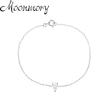 925 Silver Big Crystal Fine Chain Bracelet Women Zircon Jewelry