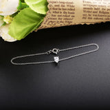 925 Silver Big Crystal Fine Chain Bracelet Women Zircon Jewelry