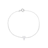 925 Silver Big Crystal Fine Chain Bracelet Women Zircon Jewelry