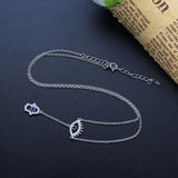 925 Silver Evil Eye Necklace Palm Pendant Chain Jewelry