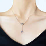 925 Silver Evil Eye Necklace Palm Pendant Chain Jewelry