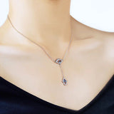 925 Silver Evil Eye Necklace Palm Pendant Chain Jewelry