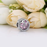 925 Sterling Silver Love Binds Autumn Dangle Charms Heart Beads