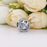 925 Sterling Silver Love Binds Autumn Dangle Charms Heart Beads