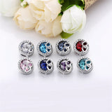 925 Sterling Silver Love Binds Autumn Dangle Charms Heart Beads