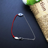 925 Silver Evil Eye Red Rope Bracelet Women Chain Jewelry Gift
