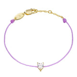 925 Silver Heart Crystal Red Rope Bracelet CZ Band Christmas Gift