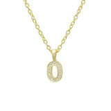 925 Silver Lucky Number Zircon Pendant Necklace Women Gift
