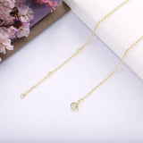 925 Silver Love Knot Necklace Crystal Zircon Chain Jewelry
