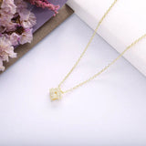 925 Silver Love Knot Necklace Crystal Zircon Chain Jewelry