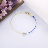 925 Silver Pink Heart Crystal Bracelet for Women Chain Rope Jewelry