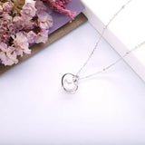 925 Silver Planet Trajectory Pearl Necklace for Women
