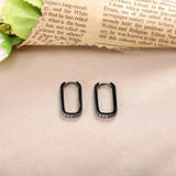 925 Silver Huggie Hoop Earrings Clear Zircon Wedding Party Jewelry