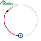 925 Silver Round Eye Red Rope Bracelet For Women Chain Jewelry Gift
