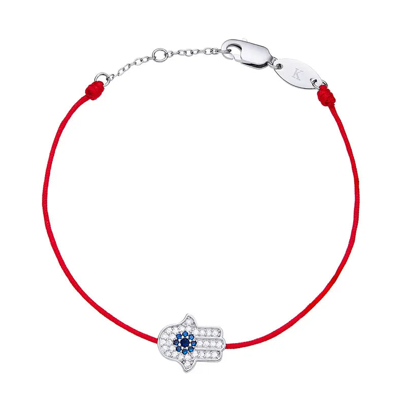 925 Silver Round Eye Red Rope Bracelet For Women Chain Jewelry Gift