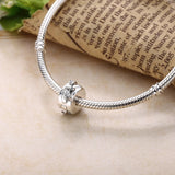 925 Sterling Silver Bow Clips Bead for DIY Jewelry Making