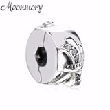 925 Sterling Silver Bow Clips Bead for DIY Jewelry Making