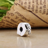 925 Sterling Silver Bow Clips Bead for DIY Jewelry Making