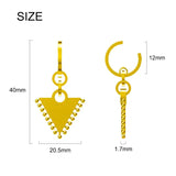 925 Silver Triangle Pendant Earrings European Pop Big Earrings