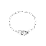 925 Sterling Silver Handcuff Bracelet Menottes Hand Cuff For Women