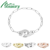 925 Sterling Silver Handcuff Bracelet Menottes Hand Cuff For Women