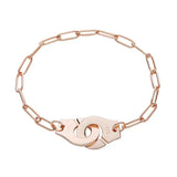 925 Sterling Silver Handcuff Bracelet Menottes Hand Cuff For Women