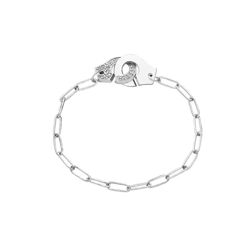 925 Sterling Silver Handcuff Bracelet For Women