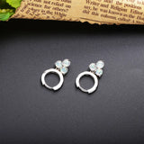 925 Silver Opal Pendant Earrings for Women