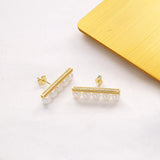 925 Sterling Silver Pearls Stud Earrings for Women