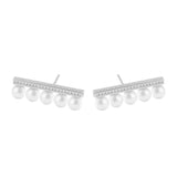 925 Sterling Silver Pearls Stud Earrings for Women