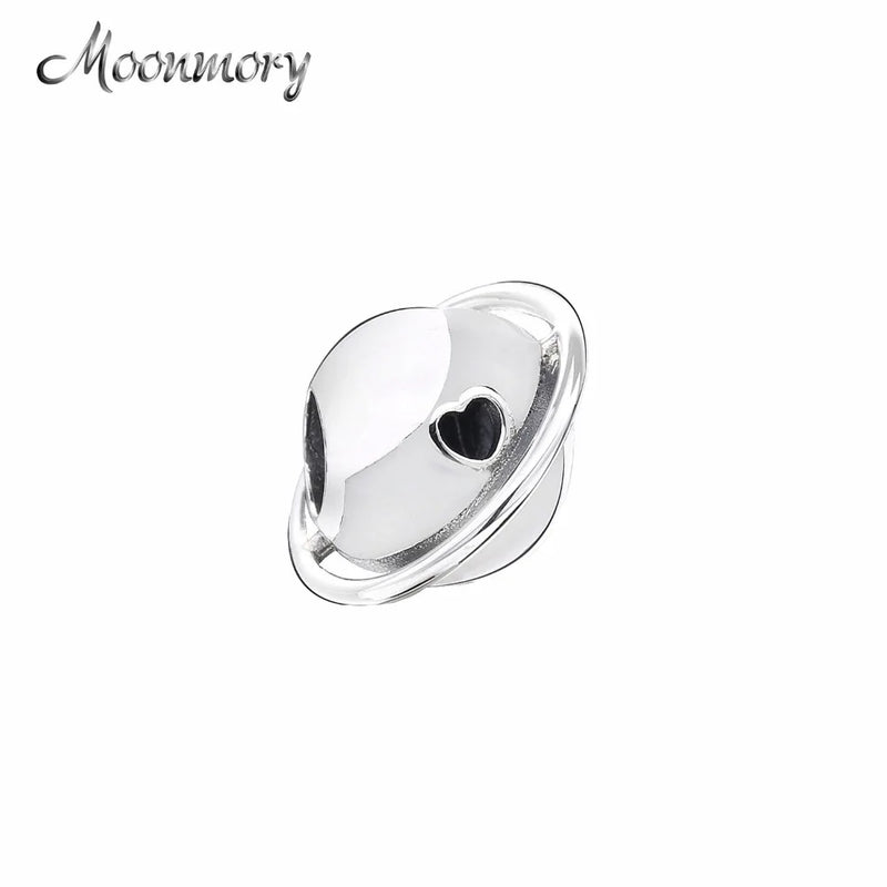 925 Sterling Silver Love Planet Charm Bead for Jewelry Making